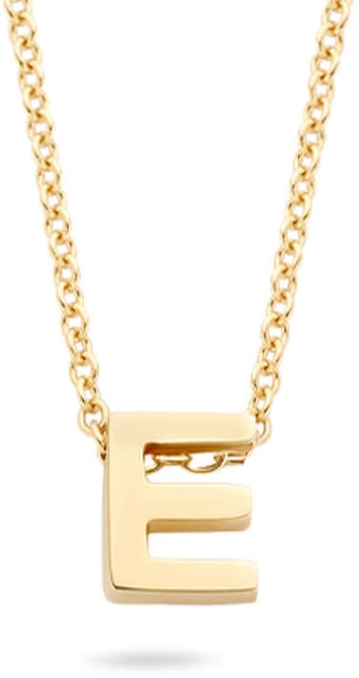 Blush Blush Collier met Hanger 3155YGO_E 14k Geelgoud met de letter E 42cm