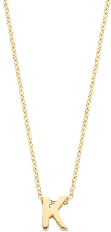 Blush Blush Collier met Hanger 3155YGO_K 14k Geelgoud met Letter K 42cm