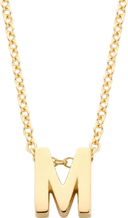 Blush Blush Collier met Hanger 3155YGO_M 14k Geelgoud met de Letter M 42cm