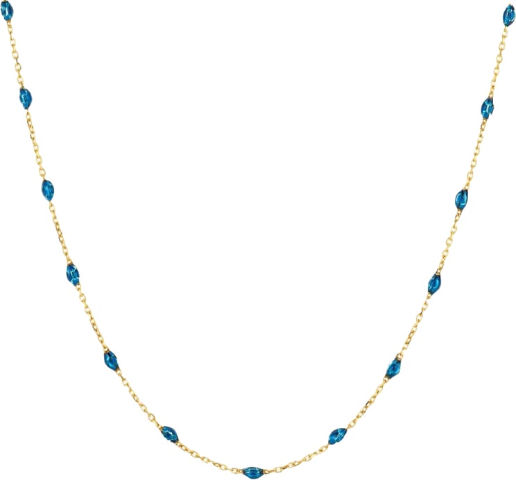 Blush Blush Collier 3162YRB 14k Geelgoud met Blauwe Resin 16.5 - 18.5cm