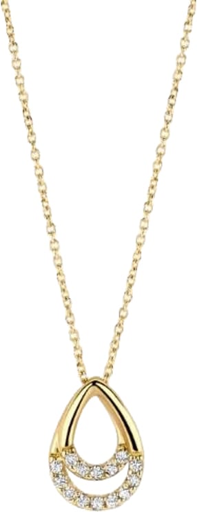 Blush Blush Collier 3195YZI 14k Geelgoud Druppel met Zirkonia 42cm