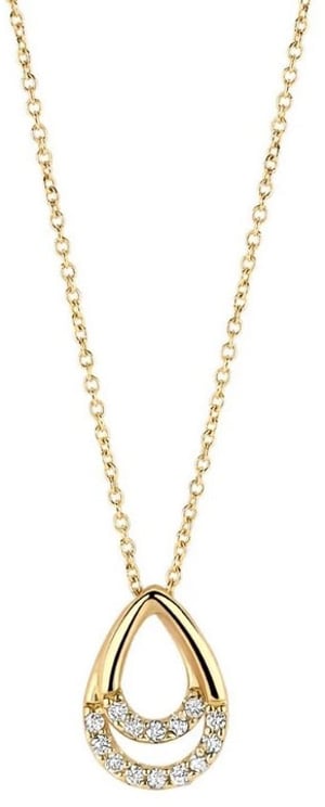 Blush Blush Collier 3195YZI 14k Geelgoud Druppel met Zirkonia 42cm
