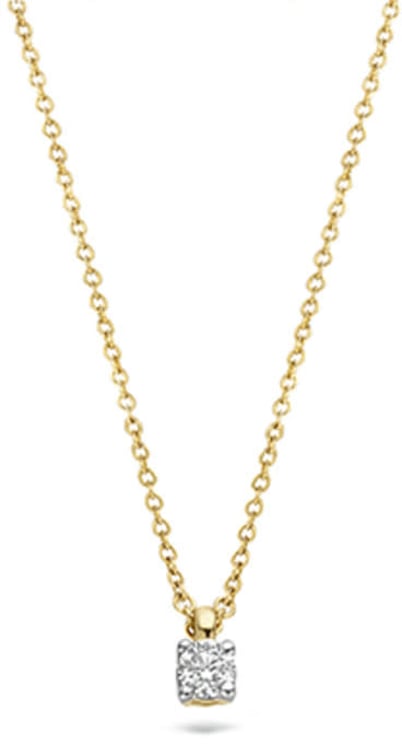 Blush Blush Collier met Hanger 3610YDI 14k Geelgoud 0,05crt G SI Briljant geslepen Diamant 42cm