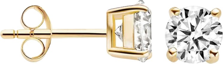 Blush Blush Oorbellen 7014YZI Oorstekers 14k Geelgoud met Zirkonia 6mm