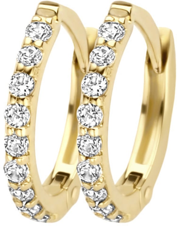 Blush Blush Oorbellen 7268YZI 14k Geelgoud met Zirkonia 1.2mm x 9.8mm