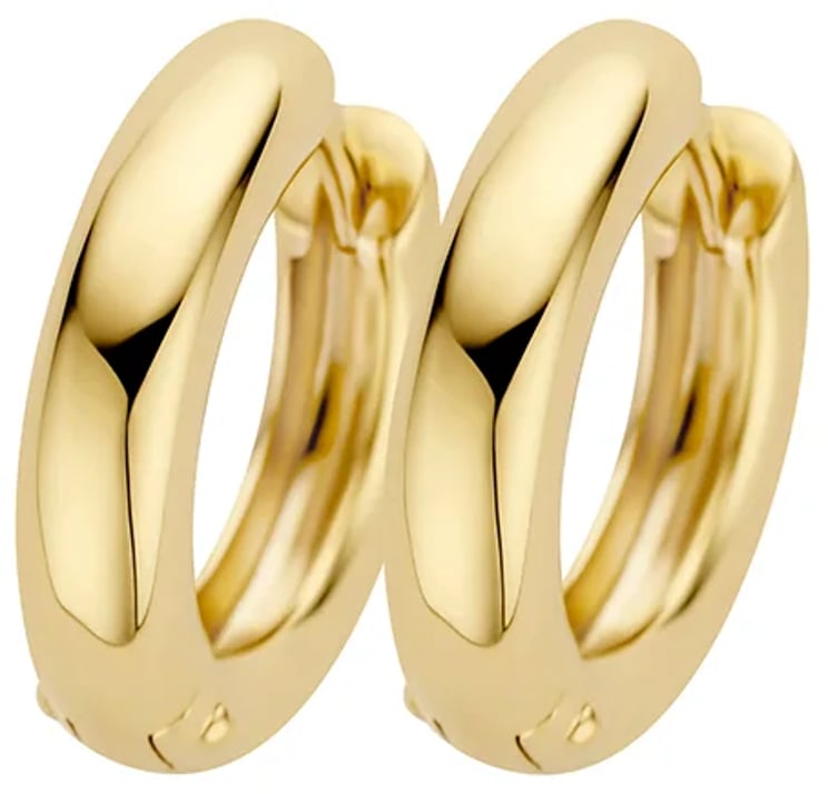 Blush Blush Oorbellen 7316YGO Oorringen 14k Geelgoud Glad 3.4mm x 15.1mm