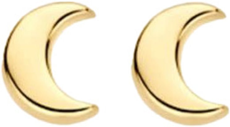 Blush Blush Oorbellen 7321YGO Oorstekers 14k Geelgoud Halvemaan Dicht