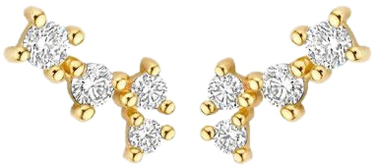 Blush Blush Oorbellen 7373YZI 14k Geelgoud Oorstekers met Zirkonia