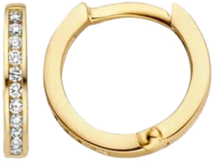 Blush Blush Oorbellen 7614YDI 14kr Geelgoud 0,10crt G SI Briljant geslepen Diamant