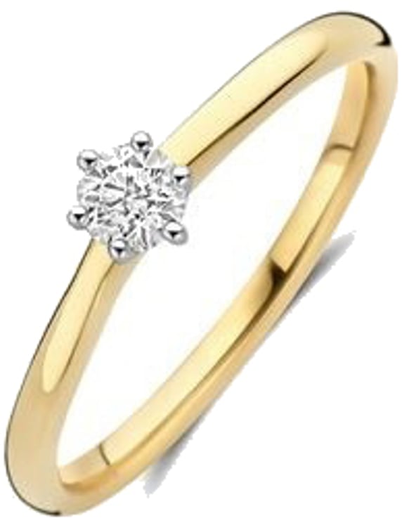 Blush Blush Ring LG1036B/54 14k Bi-color Goud 0,20crt H VS Briljant geslepen Labgrown Diamant Maat 54