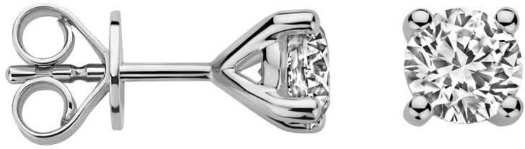 Blush Blush Oorbellen LG7003W 14k Witgoud met 2-0.90crt H SI Briljant geslepen Labgrown Diamant 5,2mm