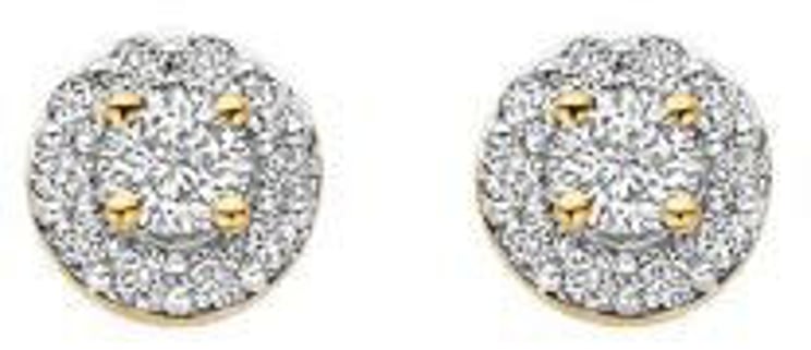 Blush Blush Oorbellen LG7011Y 14k Geelgoud met 0,29crt H SI Briljant gespelen Lab Grown Diamant 5.5mm