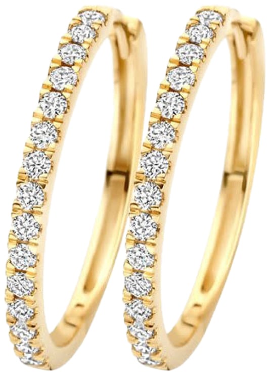 Blush Blush Oorbellen LG7013Y 14k Geelgoud met 0,50crt H SI Briljant gespelen Lab Grown Diamant 1.8mm x 21.2mm