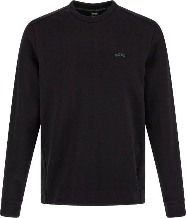 Boss Hugo Boss Black Cotton Logo Details Sweatshirt