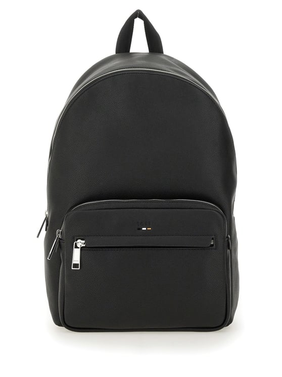 Boss Matte Black Polyurethane Blend Backpack
