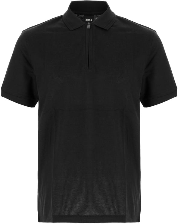 Boss Hugo Boss Black cotton blend polo shirt