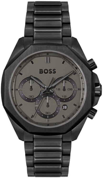 Boss BOSS Horloge HB1514016 Cloud Staal met Zwarte Coating Quartz Chronograaf 44mm