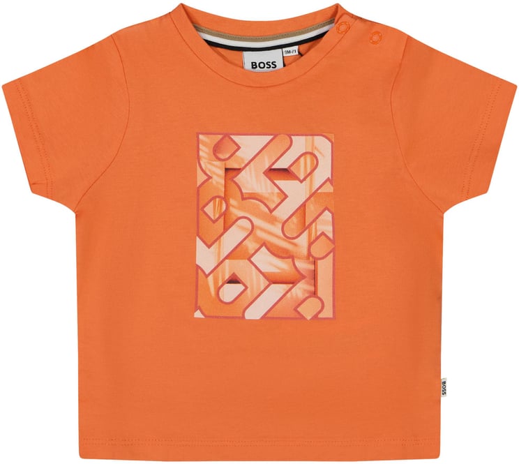 Boss Boss Baby Jongens T-Shirt In Zalm