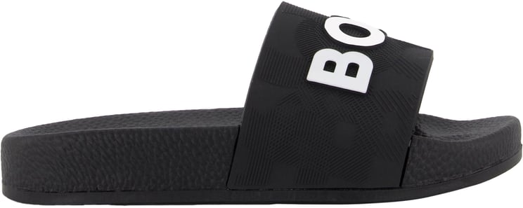 Boss Boss Jongens Slippers In Zwart