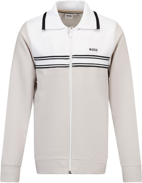 Boss Boss Kinder Jongens Vest in Ivoor