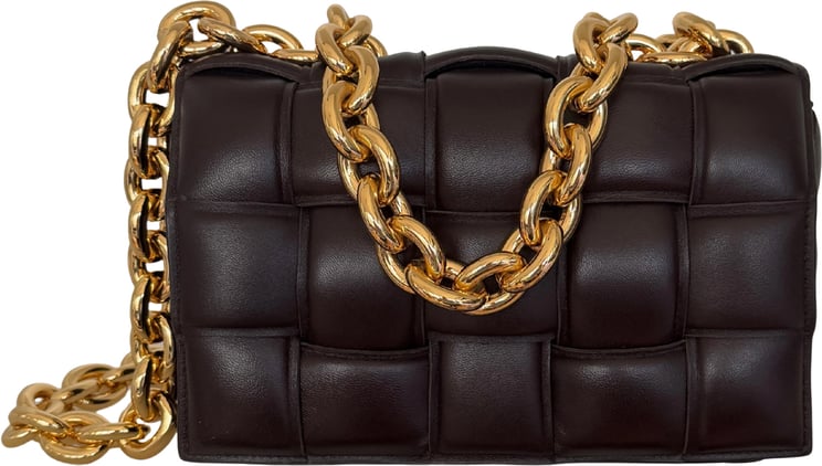Bottega Veneta Bottega Veneta Padded Chain Cassette Bag dunkelbraun / sehr gut