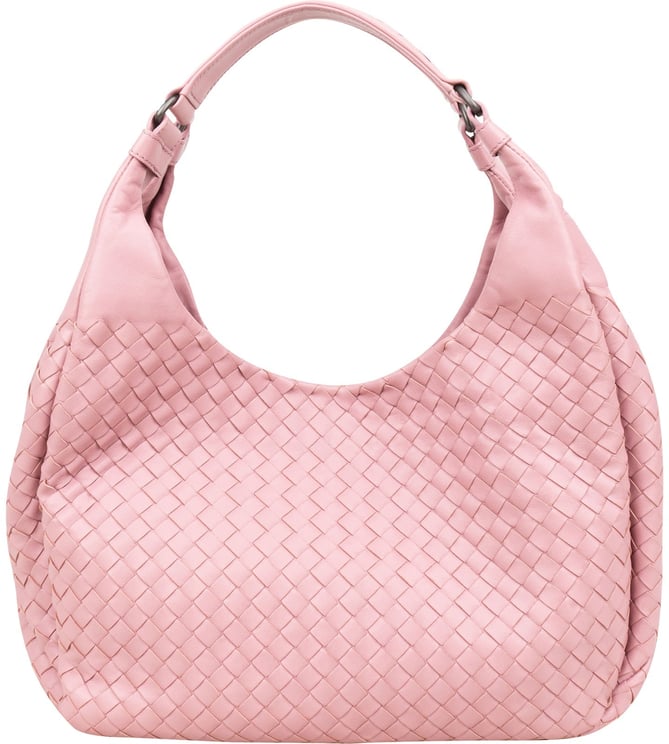 Bottega Veneta Bottega Veneta Pink Intrecciato Leather Hobo Shoulder Bag