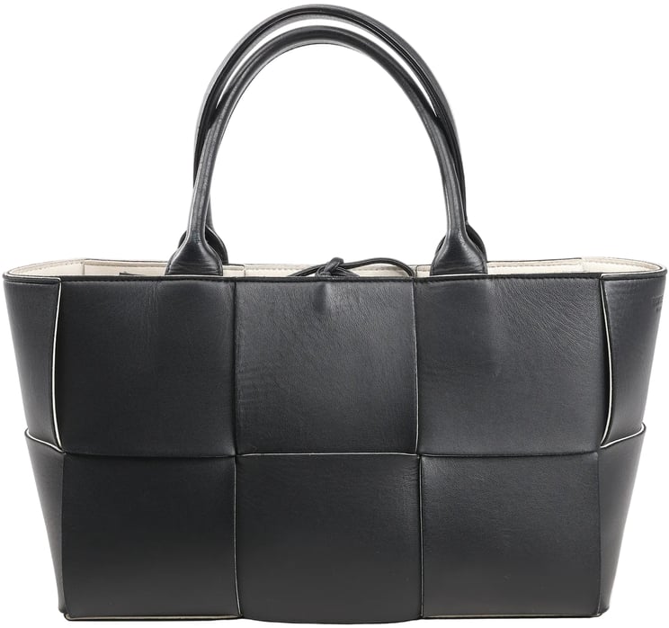 Bottega Veneta Bottega Veneta The Arco Maxi Intrecciato Leather Handbag in Black