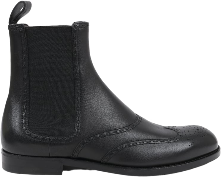 Bottega Veneta Bottega Veneta Leather x Fabric Side Gore Ankle Boots Black in Size 39