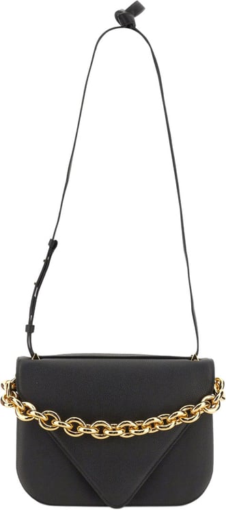 Bottega Veneta Structured Leather Shoulder Bag with Adjustable Strap