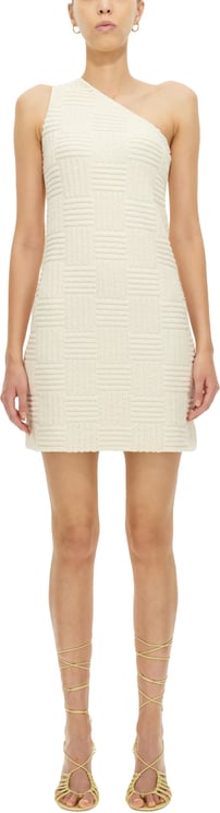 Bottega Veneta One-Shoulder Woven Jacquard Bottega Veneta Dress