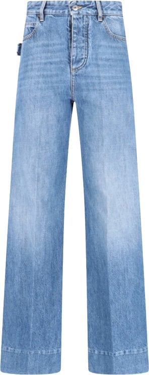 Bottega Veneta Wide-Leg Jeans With Medium Rise And Tool Loop