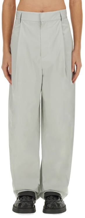 Bottega Veneta Tailored Silk and Cotton Blend Pants