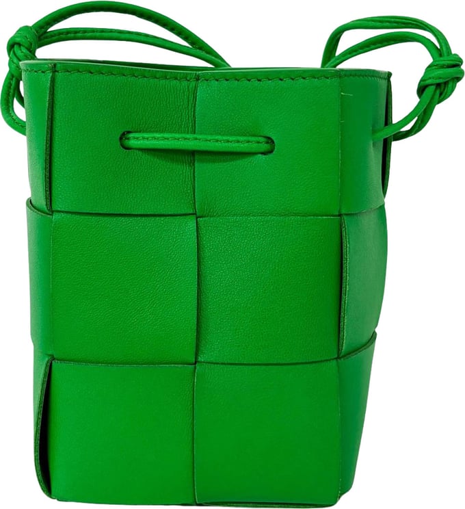 Bottega Veneta Bottega Veneta Cassette Bucket Bag Maxi Intrecciato Leather with Beaded Details Mini