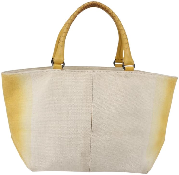 Bottega Veneta Bottega Veneta Braided Handle Open Tote Bag Canvas with Leather