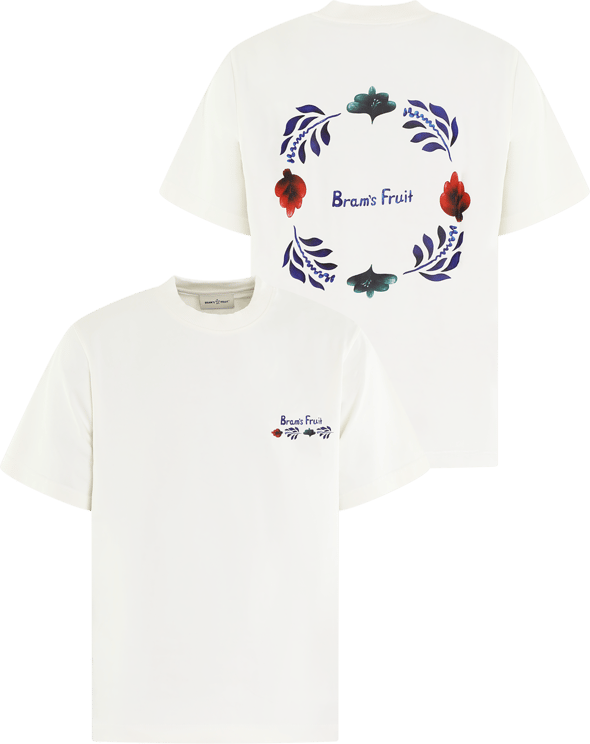 Bram's Fruit Heren Flora T-Shirt Wit