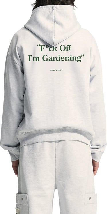 Bram's Fruit Distressed “F*ck Off” Zipper Hoodie - Grey Melange