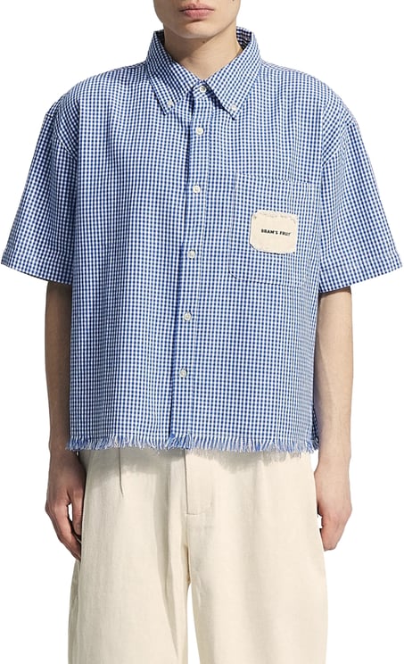 Bram's Fruit Distressed Farmer’s Shirt SS - Navy