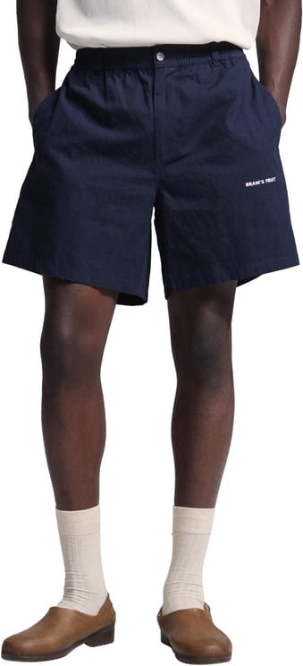 Bram's Fruit Ripstop Text Logo Shorts - Navy