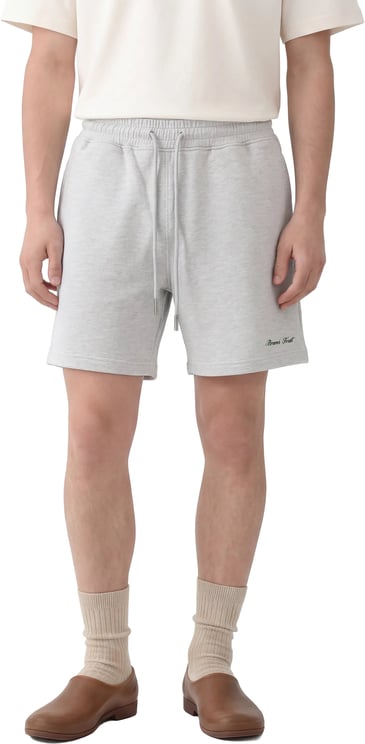 Bram's Fruit Script Logo Shorts - Grey Melange