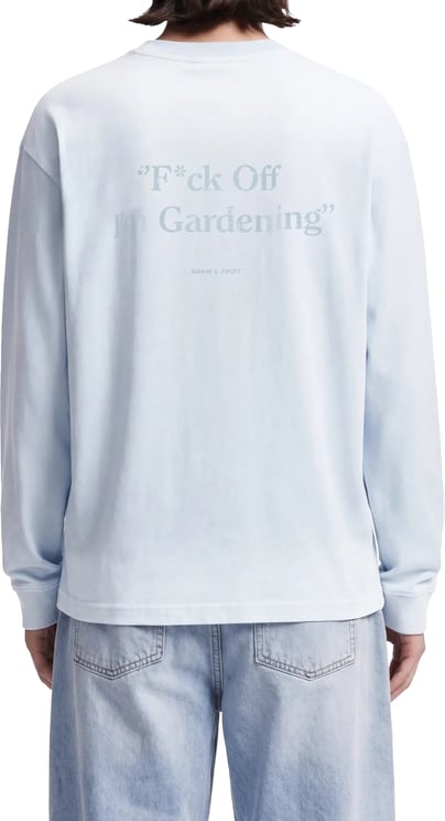 Bram's Fruit Distressed “F*ck Off I'm Gardening” Longsleeve - Blueberry Blue