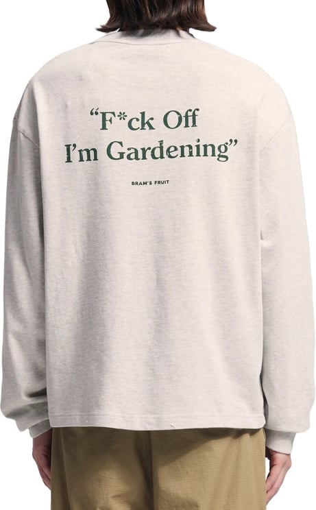 Bram's Fruit Distressed “F*ck Off I'm Gardening” Longsleeve - Grey Melange