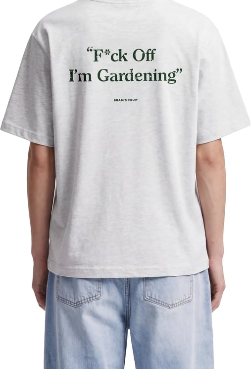 Bram's Fruit Distressed “F*ck Off I'm Gardening” T-shirt - Grey Melange