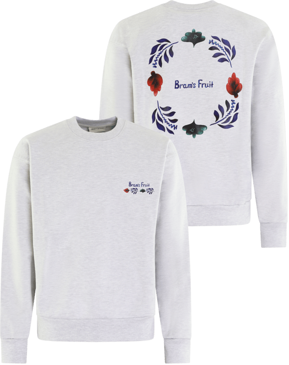 Bram's Fruit Heren Flora Sweater Grijs