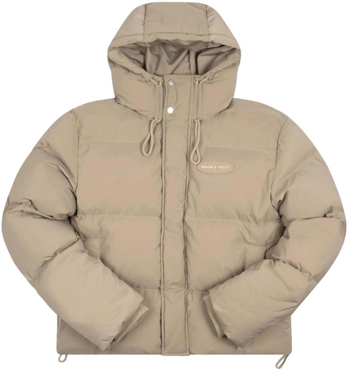 Bram's Fruit Heren Hooded Puffer Jacket Beige