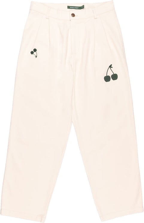 Bram's Fruit Cherry Twill Trouser - Beige