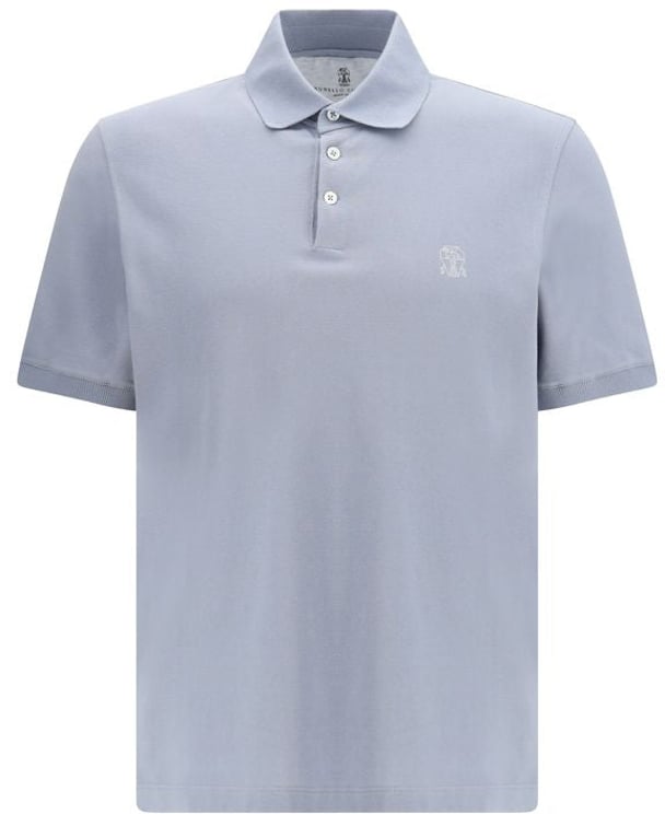 Brunello Cucinelli Brunello Cucinelli Blue Cotton Polo Shirt