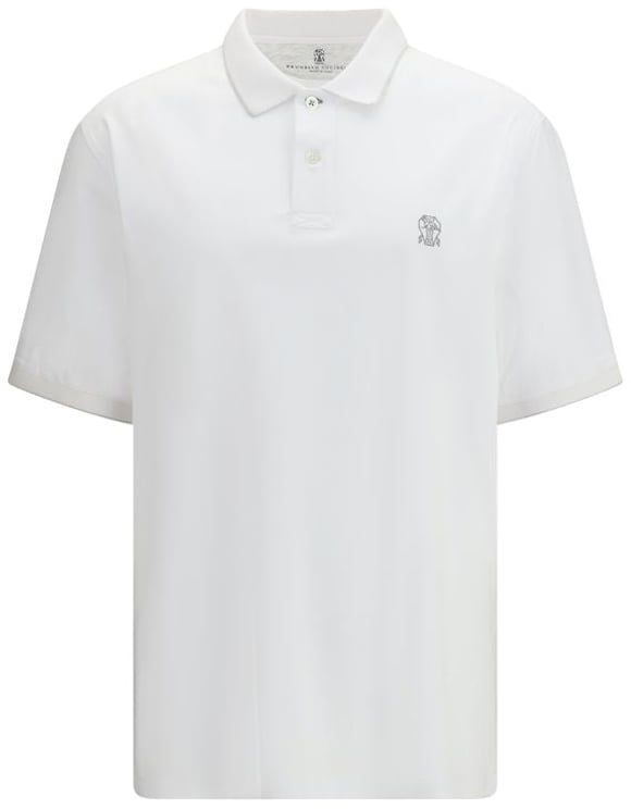 Brunello Cucinelli Brunello Cucinelli White Cotton Polo Shirt