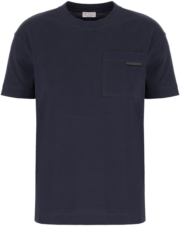 Brunello Cucinelli Brunello Cucinelli Midnight blue cotton t-shirt