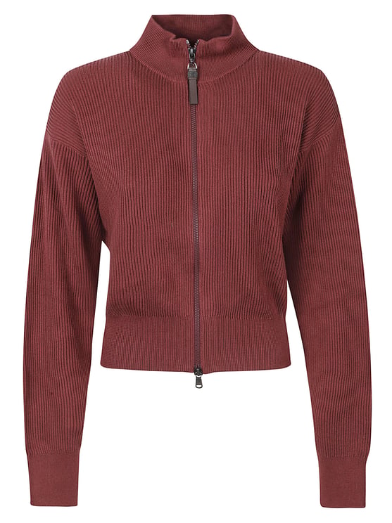 Brunello Cucinelli Cotton Cotton English Rib Zip Cardigan