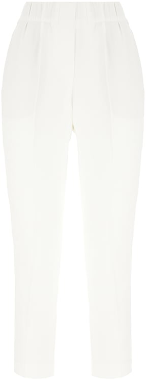 Brunello Cucinelli Brunello Cucinelli White acetate blend pants